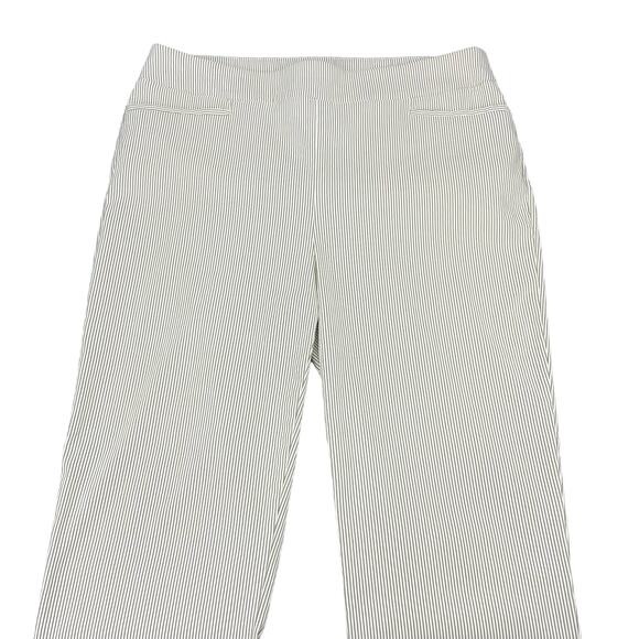 CHICO'S Brigitte Slim Ankle Pants Sz 12 Green Striped - Picture 5 of 8